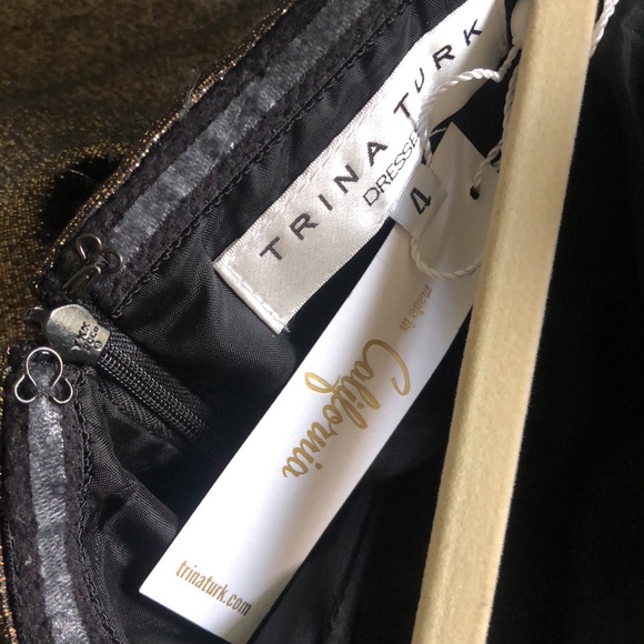 Gold Strapless Trina Turk Dress - Picture 5 of 5